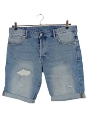 Vorschaubild 1 von Herren Denim Jeans Shorts Slim Fit Destroyed Look Gr. 34 Blau