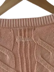 Vorschaubild 8 von Damen Pullover Strickpullover Zopfmuster Gr. 40 L Rosa Baumwolle Modal