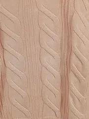 Vorschaubild 5 von Damen Pullover Strickpullover Zopfmuster Gr. 40 L Rosa Baumwolle Modal