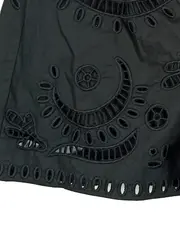 Vorschaubild 2 von Shorts Lochstickerei Damen Gr. S 36 Schwarz Baumwolle Freizeit