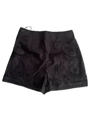 Vorschaubild 4 von Shorts Lochstickerei Damen Gr. S 36 Schwarz Baumwolle Freizeit
