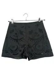 Vorschaubild 1 von Shorts Lochstickerei Damen Gr. S 36 Schwarz Baumwolle Freizeit