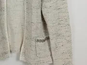 Vorschaubild 4 von Taifun Strickjacke Damen Gr. 44 XXL Beige Baumwolle Perlen Fransen Cardigan