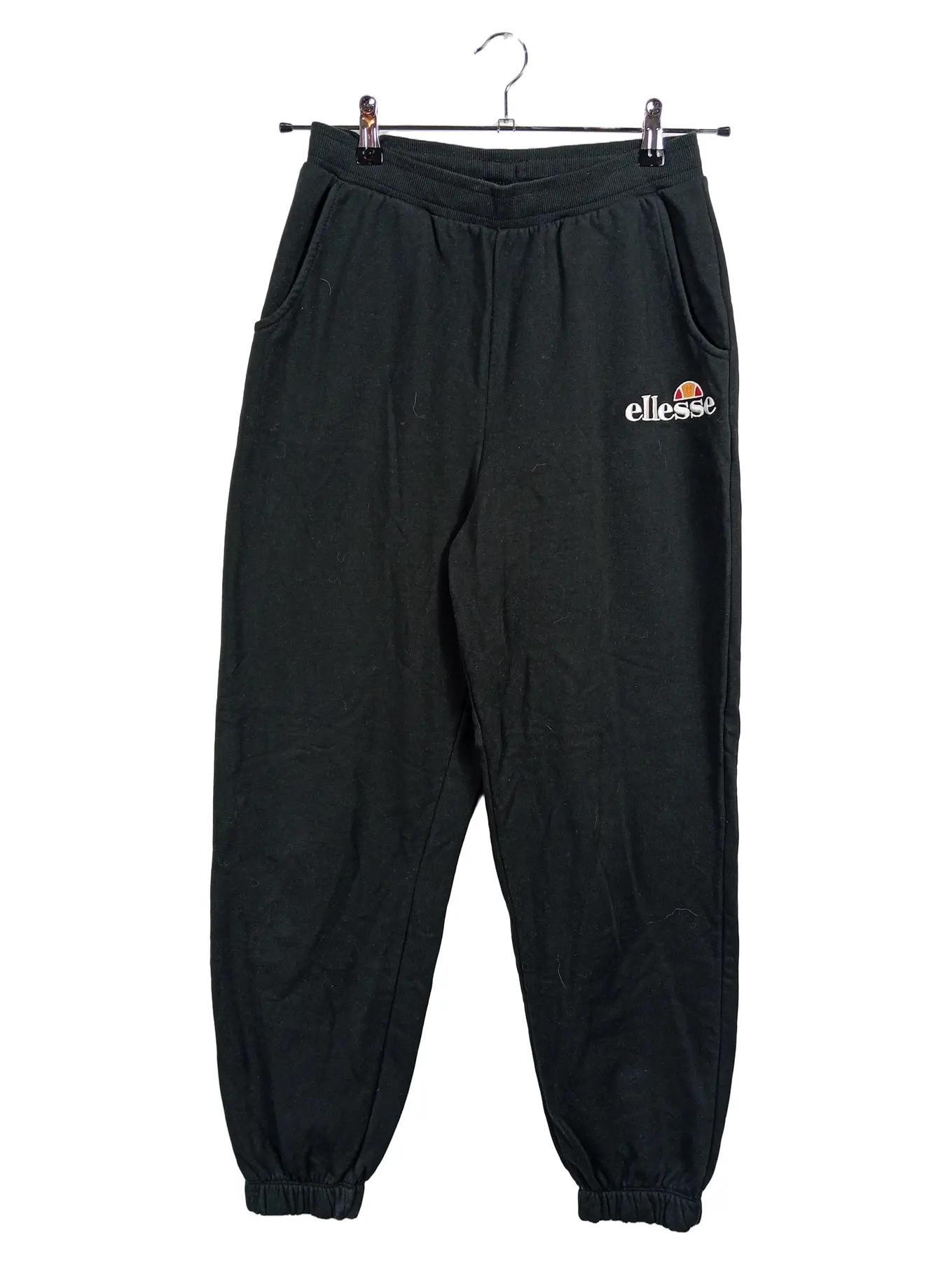 ELLESSE Jogginghose Herren Sport Baumwolle Logo Schwarz Gr. 40