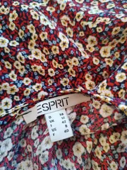 Vorschaubild 2 von Damen Freizeitkleid Blumenmuster Gr. 38 Rot Langarm Viskose