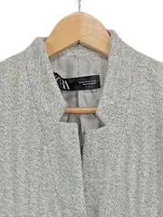 Vorschaubild 2 von Damen Leichte Jacke Mantel Fischgrät Grau Gr. XS 34