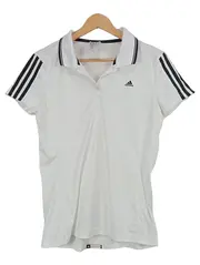 Vorschaubild 1 von Poloshirt Damen Gr. 44 XXL Weiß Sport Shirt Climacool Response Kurzarm