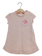 Vorschaubild 1 von Mädchen Sweatkleid Rosa Gr. 80 Baby Kleid Baumwolle