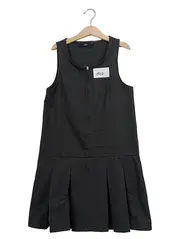 Vorschaubild 1 von Mädchen Trägerkleid Gr. 140 Schwarz Faltenrock Schule Freizeitkleid