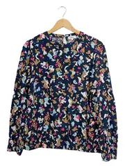 Vorschaubild 1 von Damen Bluse Langarm Gr. 36/S Mehrfarbig Abstrakt Viskose