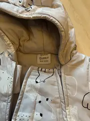 Vorschaubild 4 von Schneeanzug Kinder Overall Kapuze Tiermotiv Grau Gr. 56