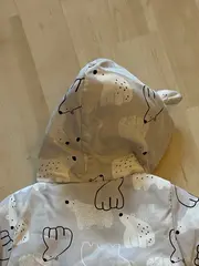 Vorschaubild 3 von Schneeanzug Kinder Overall Kapuze Tiermotiv Grau Gr. 56