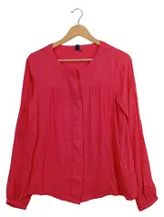 Vorschaubild 1 von Damen Bluse Langarm Pink Gr. M 38 Strukturmuster Casual