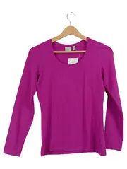 Vorschaubild 1 von Damen Langarmshirt Basic Pink Gr. XS Baumwolle Stretch