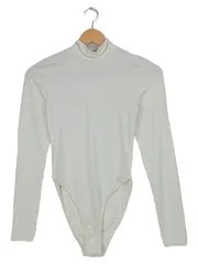 Vorschaubild 1 von Damen Body Langarm Rollkragen Weiß Gr. 38/M Basic