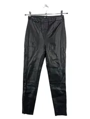 Vorschaubild 1 von Kunstlederhose Damen Skinny Schwarz Gr. S/36 High Waist
