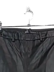 Vorschaubild 2 von Kunstlederhose Damen Skinny Schwarz Gr. S/36 High Waist