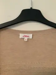 Vorschaubild 6 von Damen Strickjacke Cardigan Gr. 38 M Beige Lochmuster