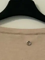 Vorschaubild 3 von Damen Strickjacke Cardigan Gr. 38 M Beige Lochmuster