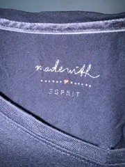 Vorschaubild 3 von Damen T-Shirt Blau Gr. XS 3/4-Arm V-Ausschnitt Viskose Casual