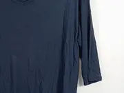 Vorschaubild 2 von Damen T-Shirt Blau Gr. XS 3/4-Arm V-Ausschnitt Viskose Casual