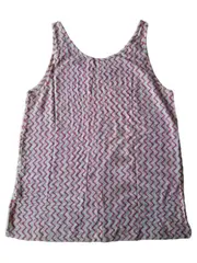 Vorschaubild 4 von Damen Top Tanktop Gr. S Rosa Zickzack Modal Baumwolle