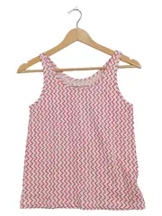 Vorschaubild 1 von Damen Top Tanktop Gr. S Rosa Zickzack Modal Baumwolle