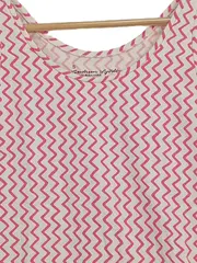 Vorschaubild 2 von Damen Top Tanktop Gr. S Rosa Zickzack Modal Baumwolle