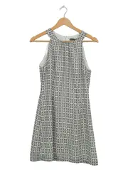 Vorschaubild 1 von Premium Damen Sommerkleid Gr. 38 Weiß Geometrisch Muster