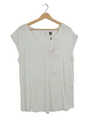 Vorschaubild 1 von Selection Damen T-Shirt Top Gr. 44 Weiß Viskose Casual Blusenshirt