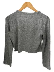 Vorschaubild 2 von Trafaluc Damen Pullover Gr. 40 L Grau Meliert Viskose Langarmshirt Basic