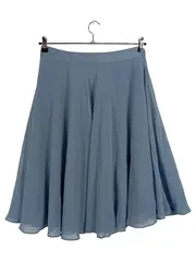 Vorschaubild 1 von A-Linienrock Damen Midirock Elegant Uni Blau Gr. 38 M