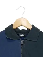 Vorschaubild 3 von Herren Poloshirt Gr. M Colorblock Navy Oliv Reißverschluss