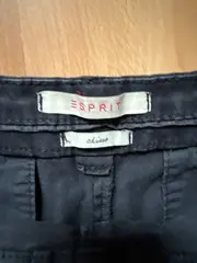 Vorschaubild 2 von Damen Chino Stoffhose Gr. 34 XS Blau mit Gürtel Slim