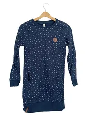 Vorschaubild 1 von Mädchen Sweatkleid Gr. 146/152 Blau Punkte Langarm
