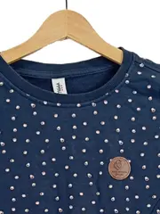 Vorschaubild 3 von Mädchen Sweatkleid Gr. 146/152 Blau Punkte Langarm