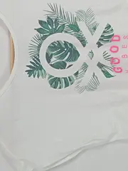 Vorschaubild 3 von BENETTON Mädchen T-Shirt Good Vibes Tropical Print Gr. 150/152 Weiß