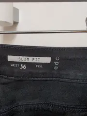 Vorschaubild 3 von EDC Damen Jeans Slim Fit Hose Stretch Baumwolle Schwarz W28/L31