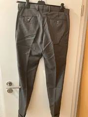 Vorschaubild 2 von Anzughose Herren Wolle Meliert Business Klassisch Grau W32/48