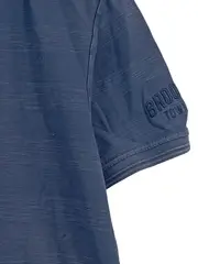Vorschaubild 3 von Herren Poloshirt Gr. L/50 Blau Meliert Baumwolle Fitted