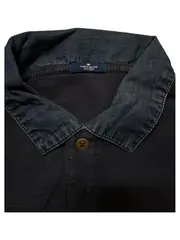 Vorschaubild 5 von Herren Poloshirt Gr. L/50 Blau Meliert Baumwolle Fitted