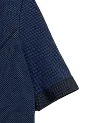 Vorschaubild 4 von Premium Damen Businesskleid Gr. 44 Blau Strukturmuster Kurzarm