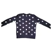 Vorschaubild 2 von Damen Pullover Gr. 36/S Blau Punkte 100% Baumwolle Langarm Casual