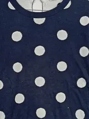 Vorschaubild 4 von Damen Pullover Gr. 36/S Blau Punkte 100% Baumwolle Langarm Casual