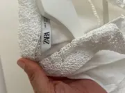 Vorschaubild 4 von Damen Bluse 34/XS Weiß mit Spitze und Häkeldetails