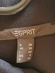 Vorschaubild 6 von Damen Bluse Gr. 36 Dunkelblau Kurzarm Elegant Drapiert