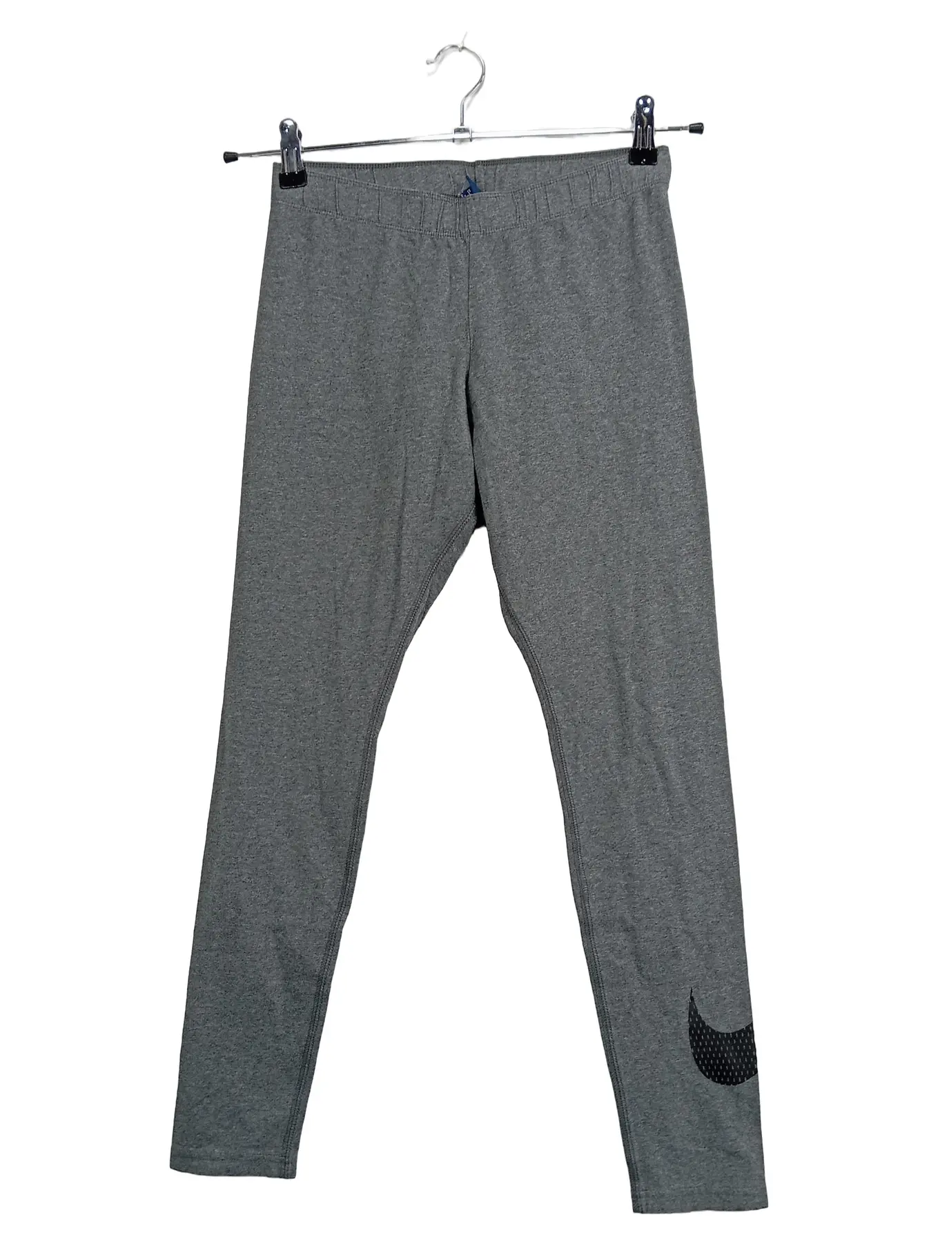 NIKE Damen Leggings Sport Fitness Meliert Grau Baumwolle Gr. M