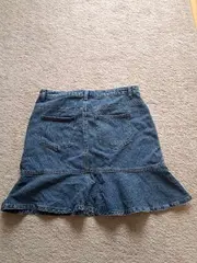 Vorschaubild 2 von Jeansrock Damen M Rüschen Denim Minirock Blau