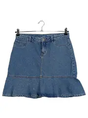 Vorschaubild 1 von Jeansrock Damen M Rüschen Denim Minirock Blau