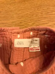 Vorschaubild 5 von Mädchen Musselin Kleid Gr. 104 Rosa Gepunktet Tunika